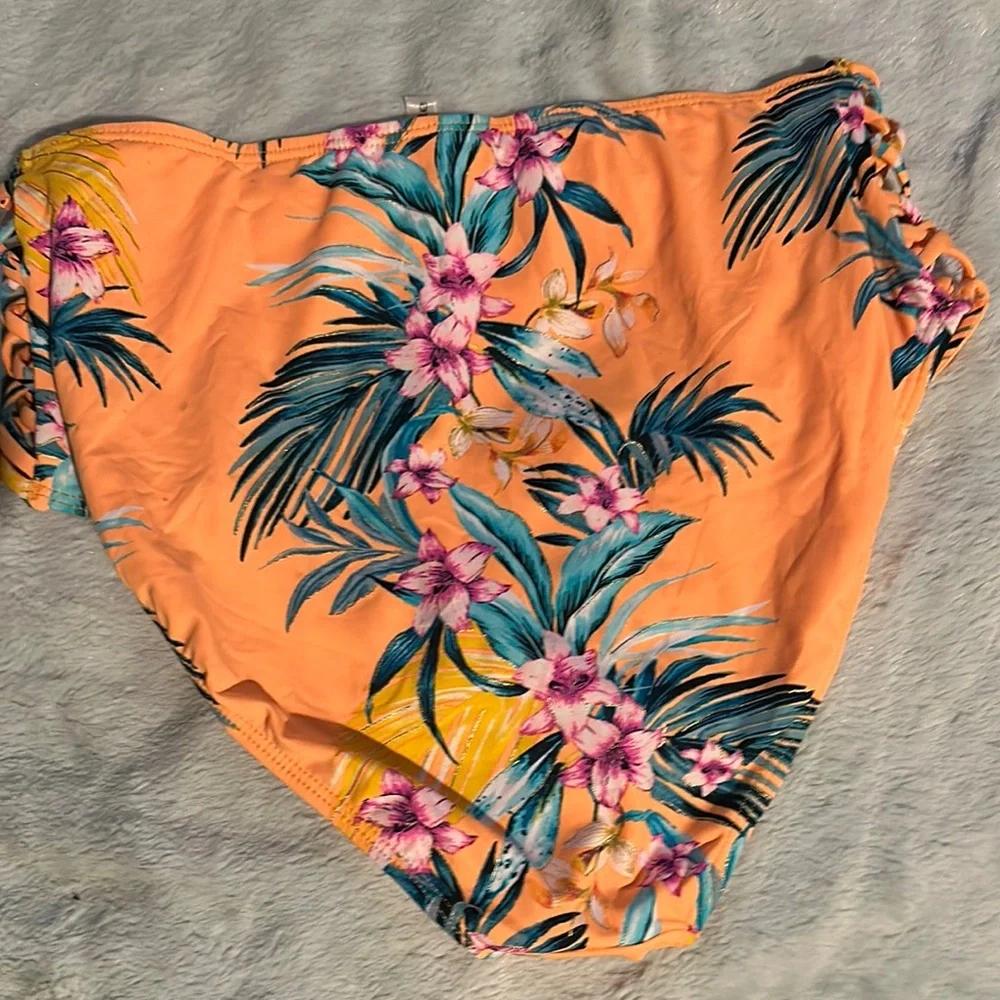 Ambrielle Floral Orange Bikini Bottom